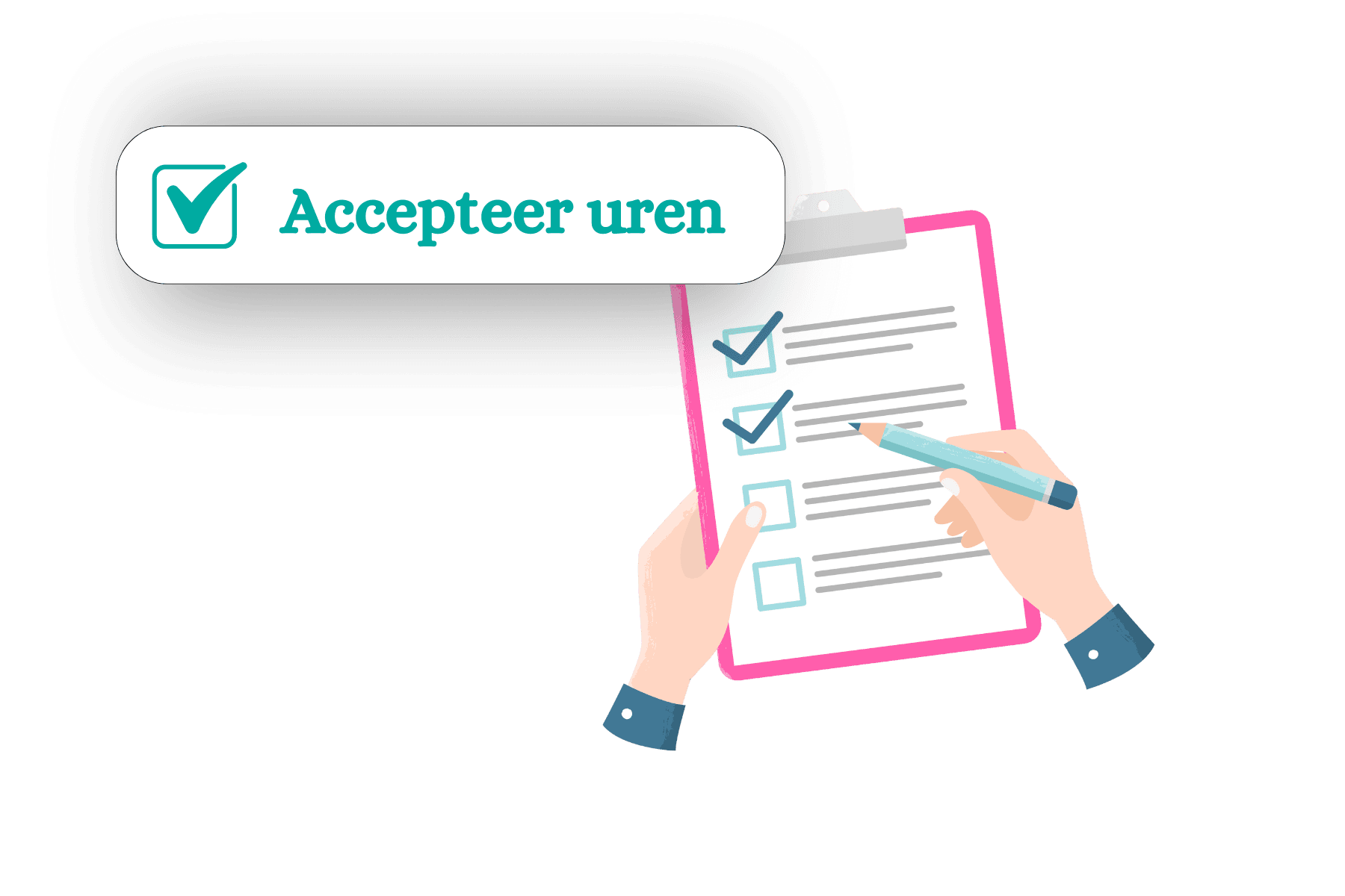 Accordeer uren screenshot